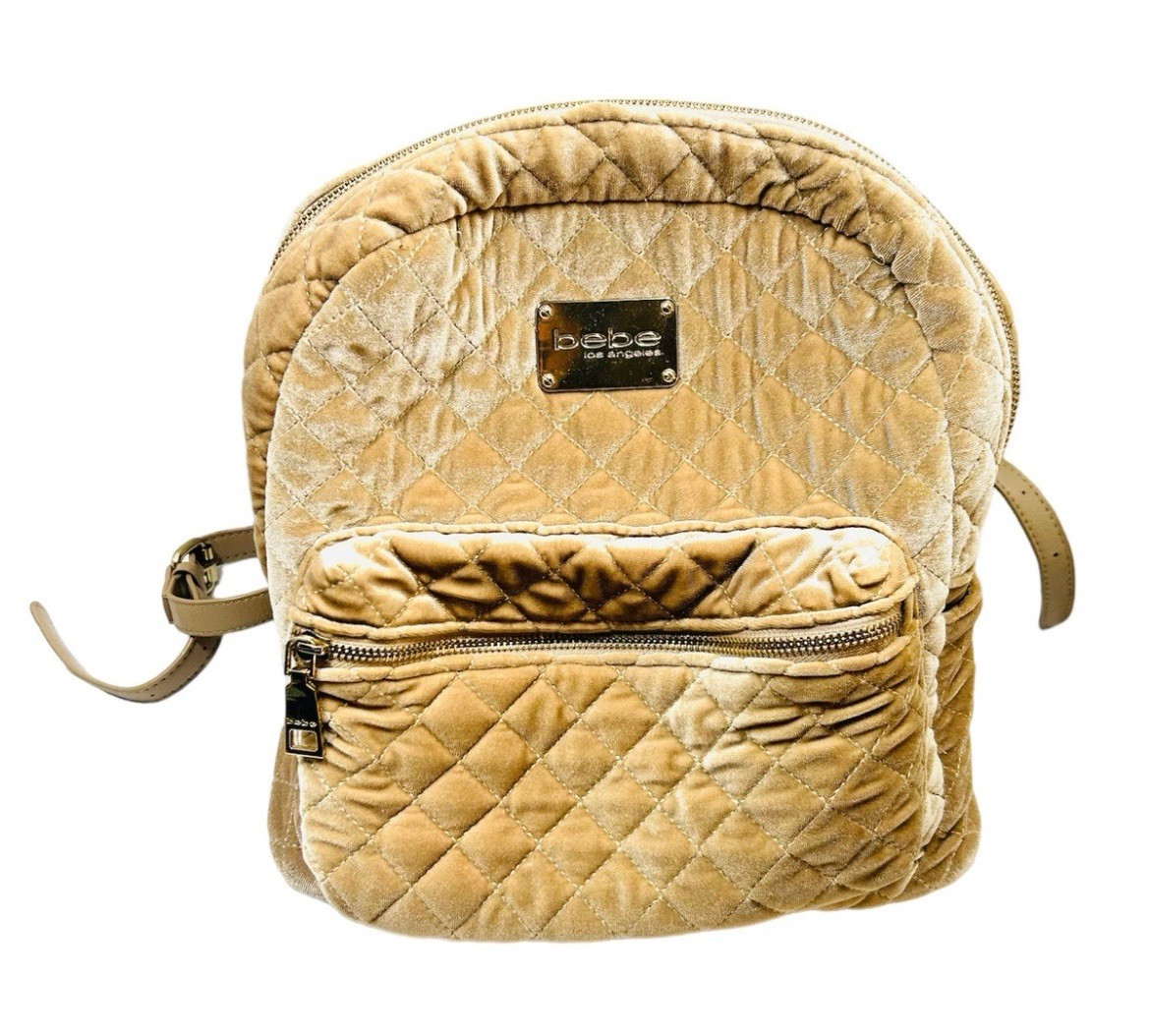 BEBE (Being/ Gold Women's Diaper Bag / Small Carrier Travel Bag) Preowned