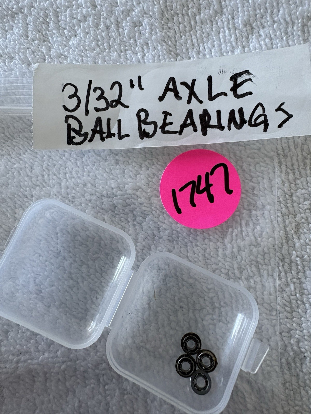3/32 SLOT CAR AXLE BALL BEARINGS / USED GOOD for: WING CAR