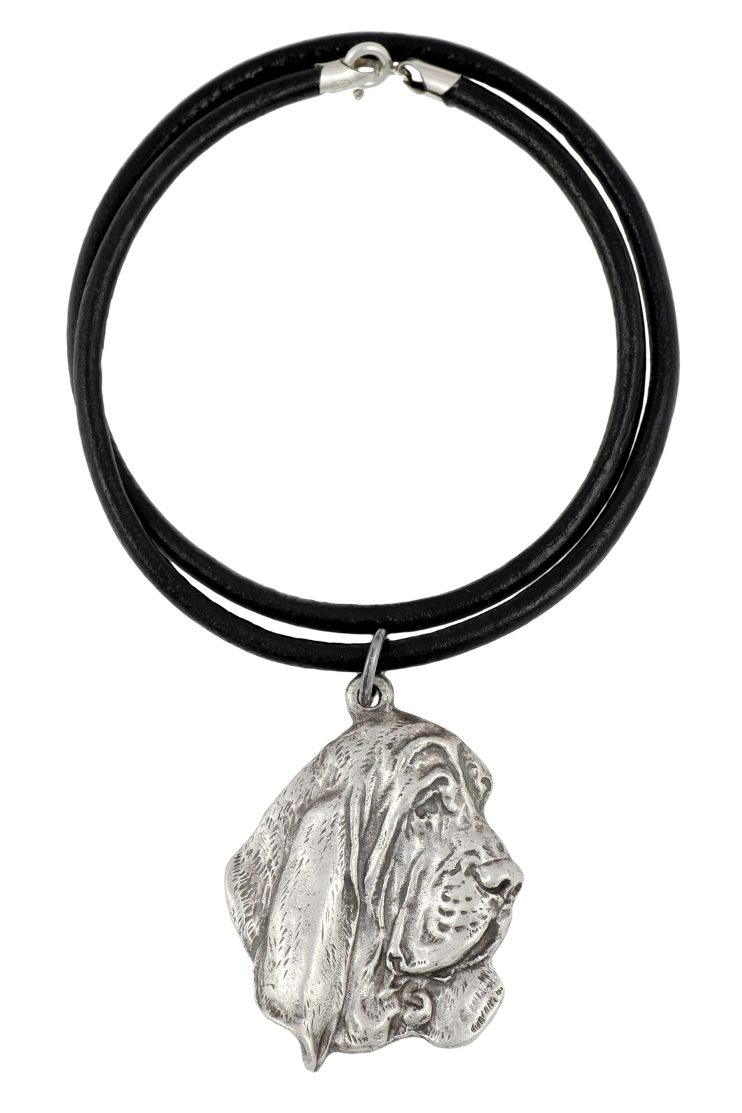 Basset Hound III - Necklace With Dog, Silver Plated Pendant For Dog Lovers