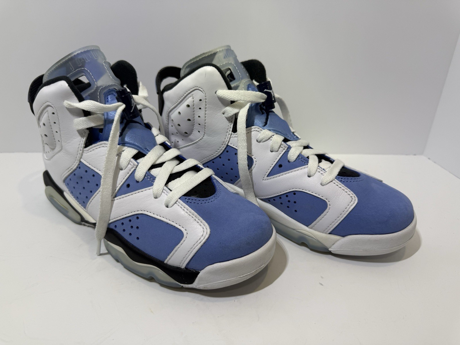Jordan Air Jordan 6 Boys Blue White High Top Lace Up Sneakers Size 6Y