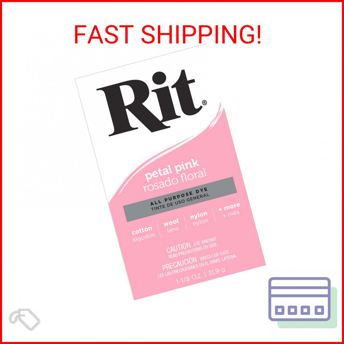 Rit Dye 83070 Rit All-Purpose Powder Dye, Petal Pink