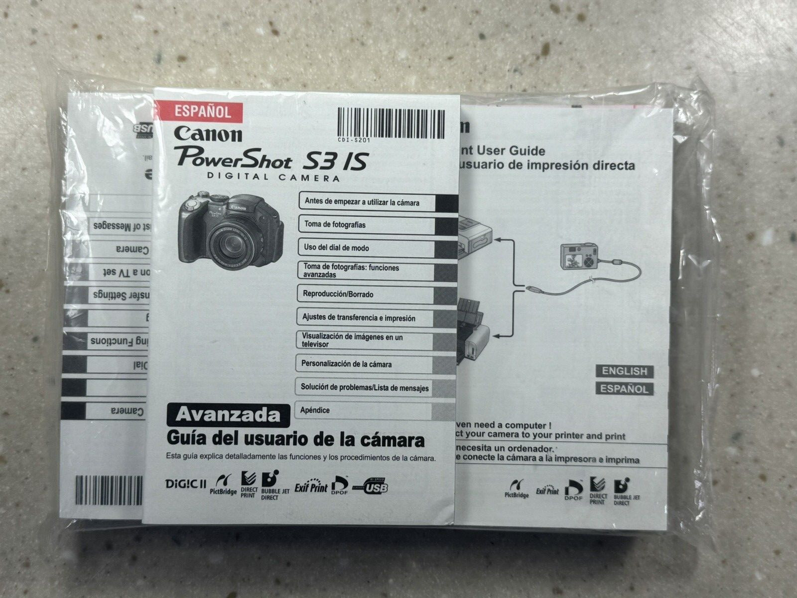 Sealed CANON POWERSHOT S3 IS DIGITAL CAMERA USER GUIDE INSTRUCTION MANUAL