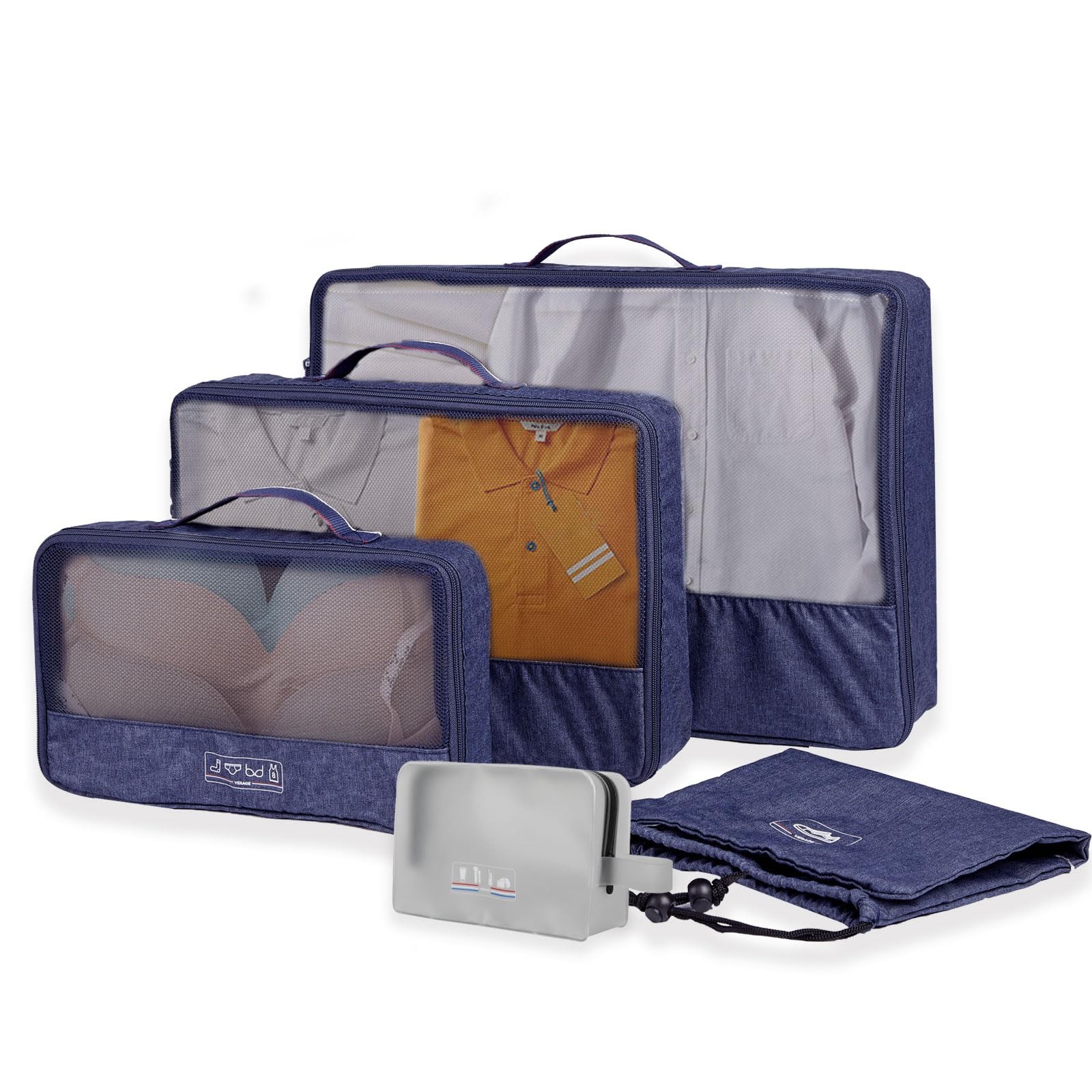 Packing Cubes for Suitcases, 6 Set Travel Organizer Bags for Carry on Luggage...