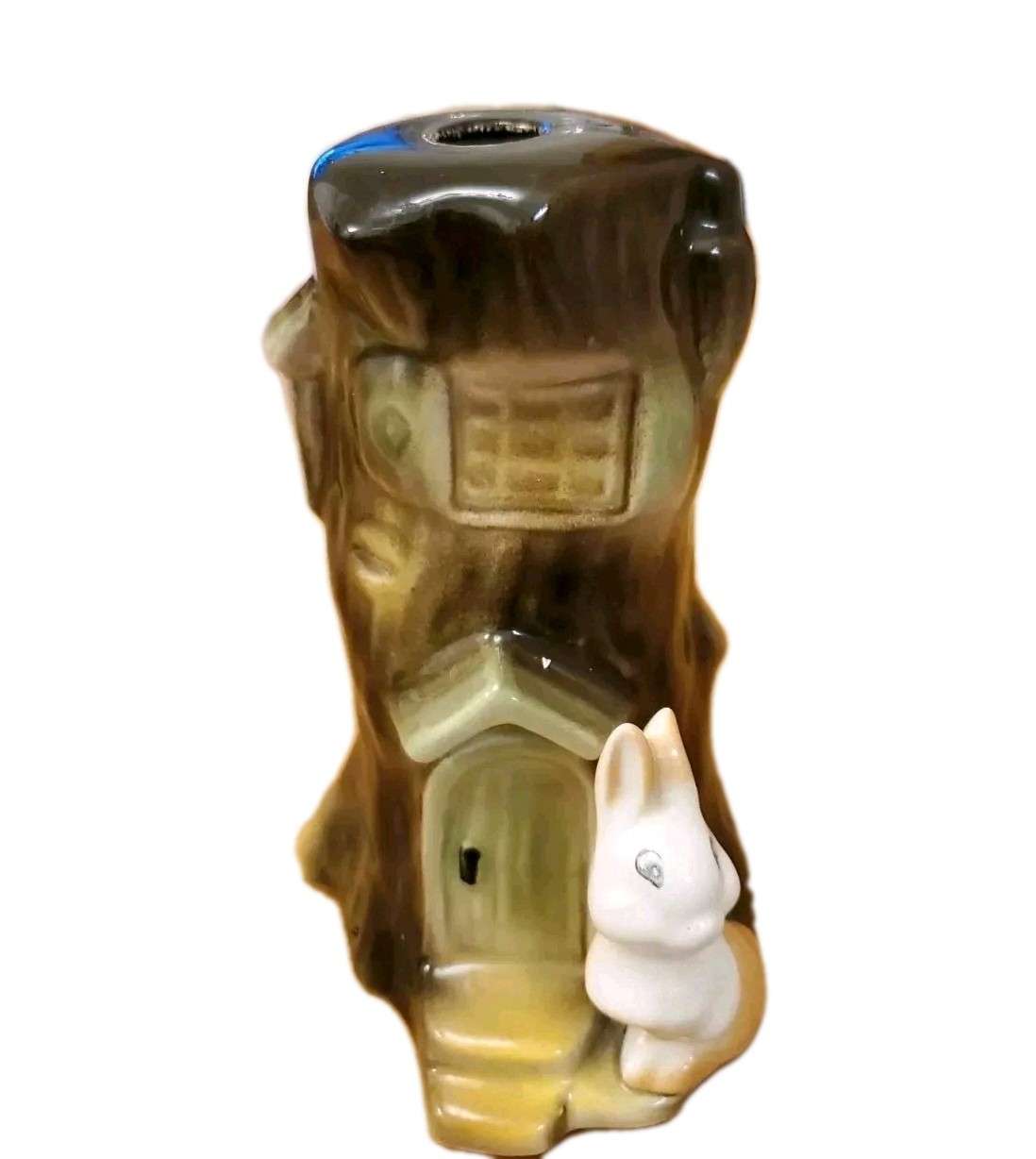 Rabbit Tree House 6inch Ceramic Lamp Base Eastgate Withernsea  Pottery England