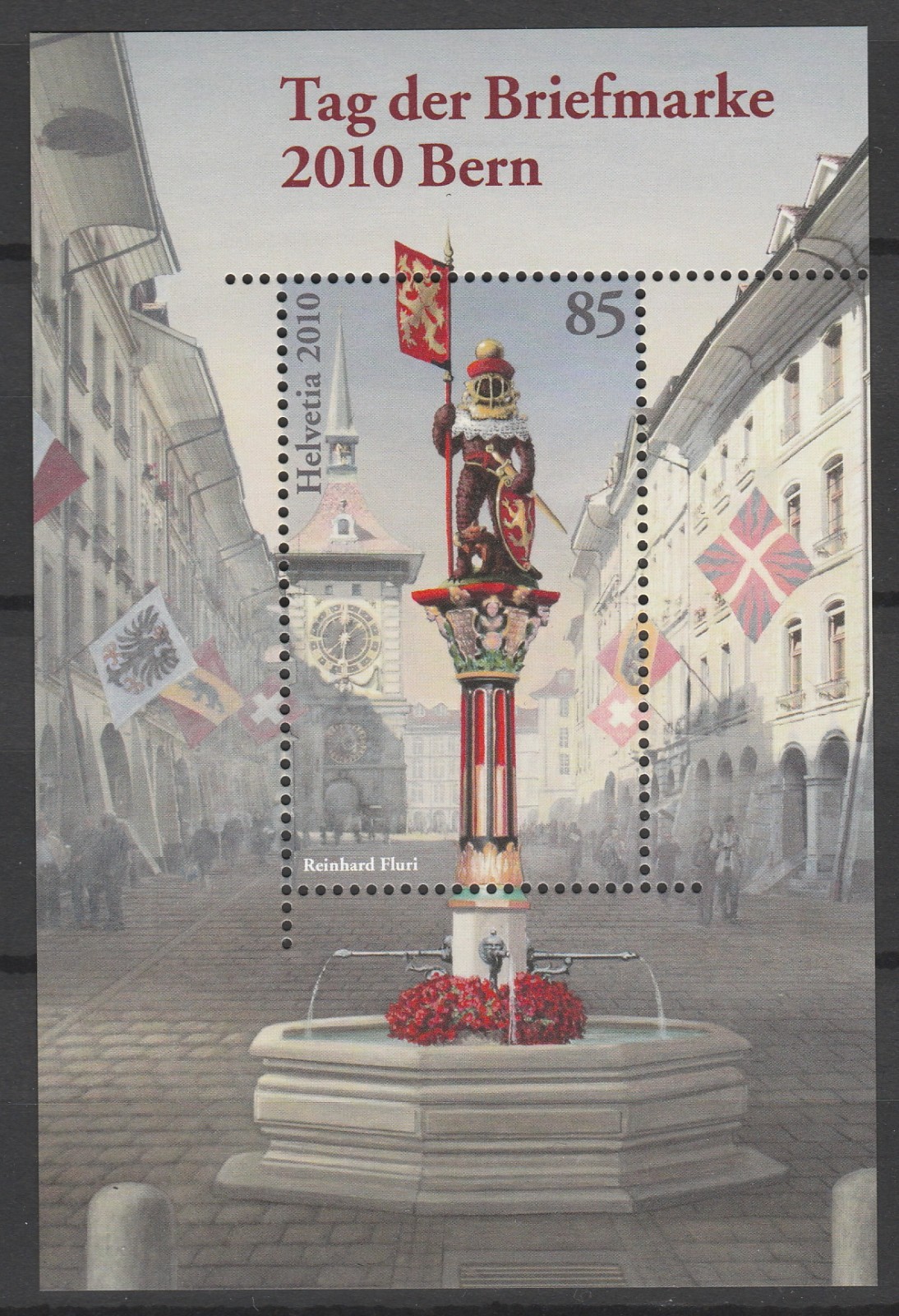 Switzerland 2010 Fountains MNH Block