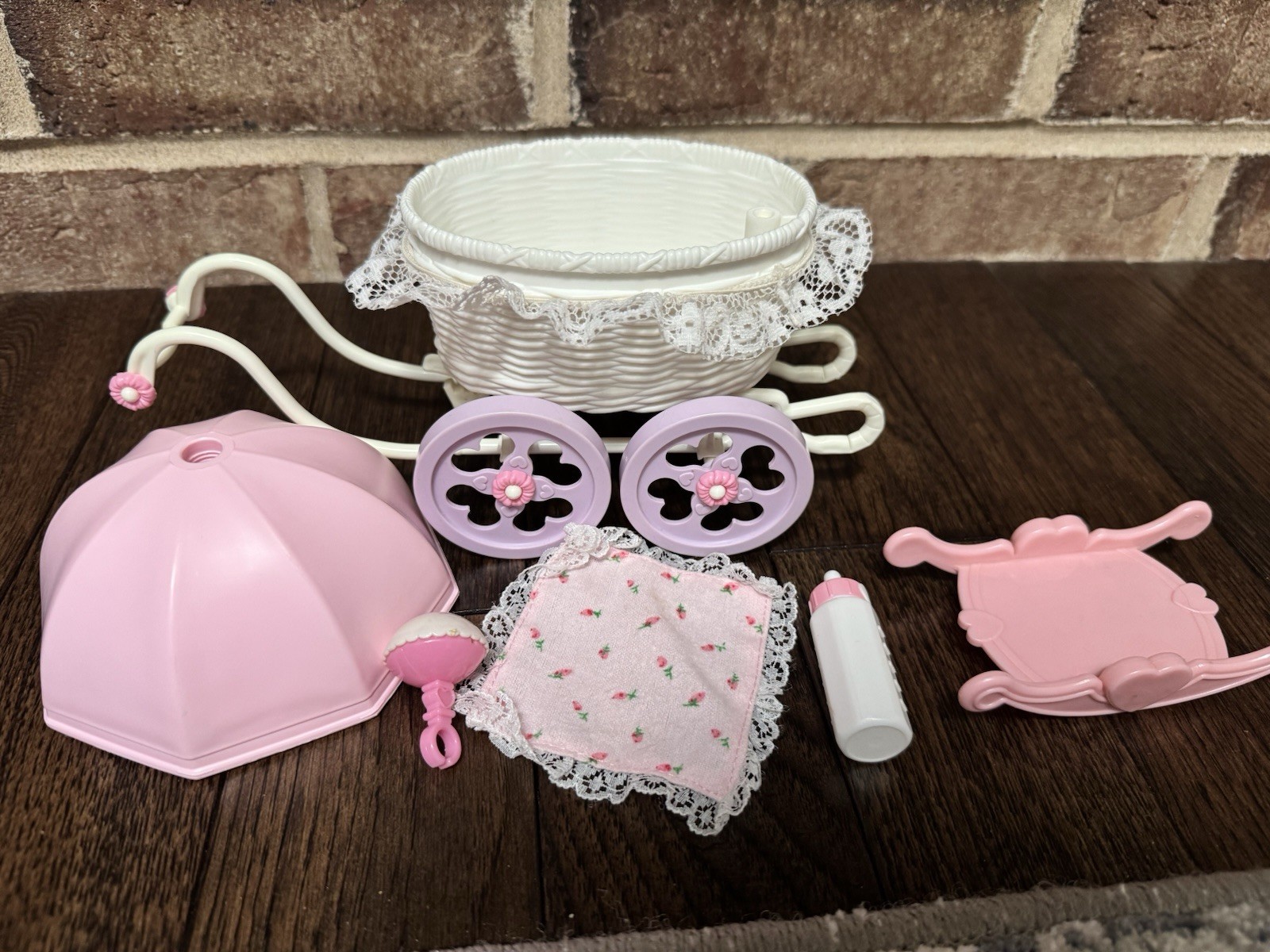 My Little Pony 1985 Vintage White Baby Buggy Stroller Carriage