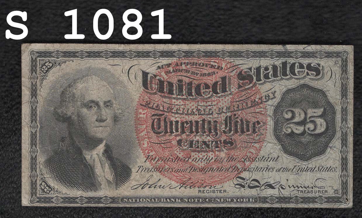 "Fourth Issue" FR#1301 .25 Cent Fractional Note "VF"