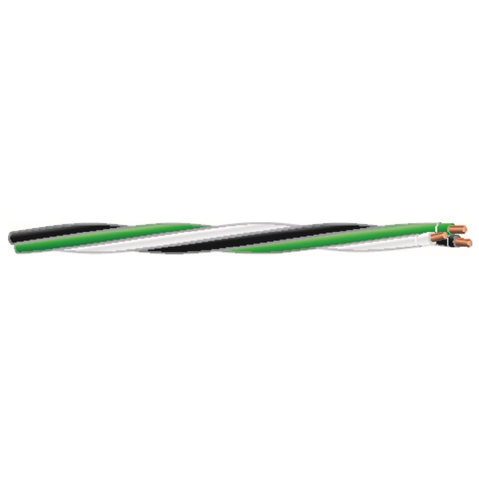 Southwire 15 ft. 12/3 Black/White/Green Solid CU THHN Tri-Wire