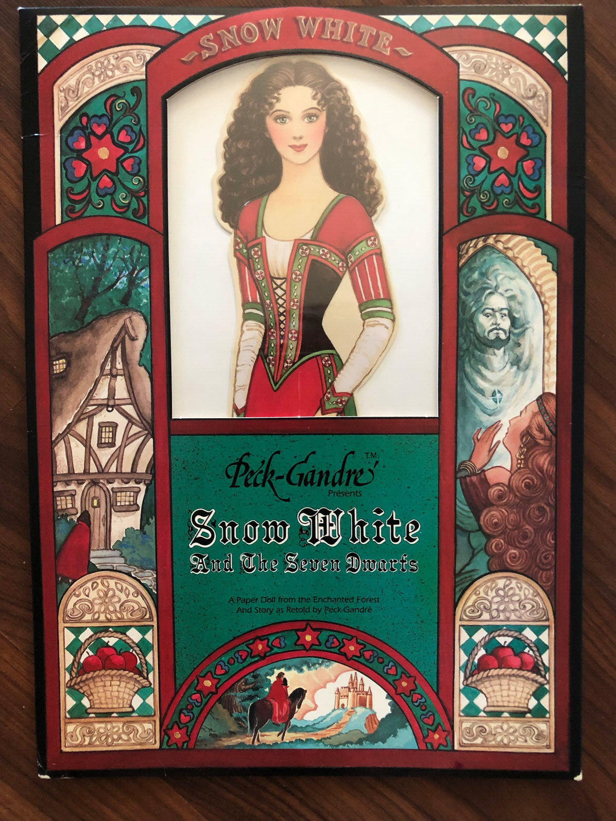 Snow White Seven Dwarfs Paper Doll Peck Gandre 12" Doll Uncut 1991 NEW Has Been