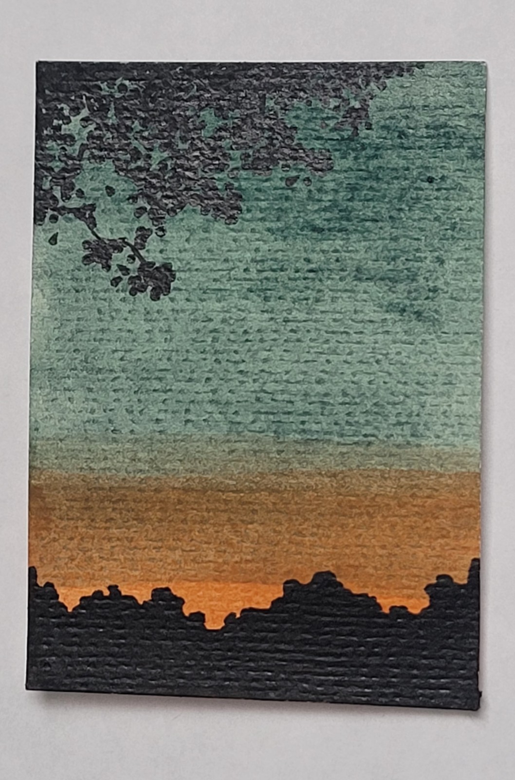 Original Hand-Painted ACEO | Artist Trading Card 2.5x3.5" | "Night Sky 003"