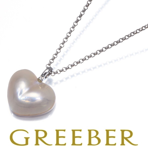 TASAKI Necklace Pearl Mabe Pearl Heart K18WG BLJ