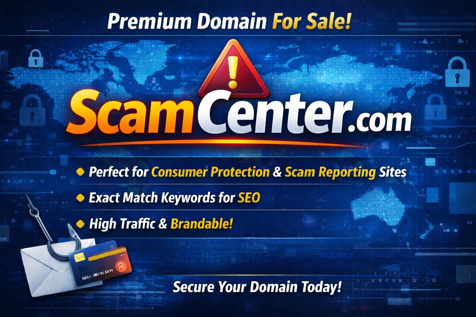 ScamCenter.com – Premium Domain | Cybersecurity, Anti-Fraud, Scam Reporting Site