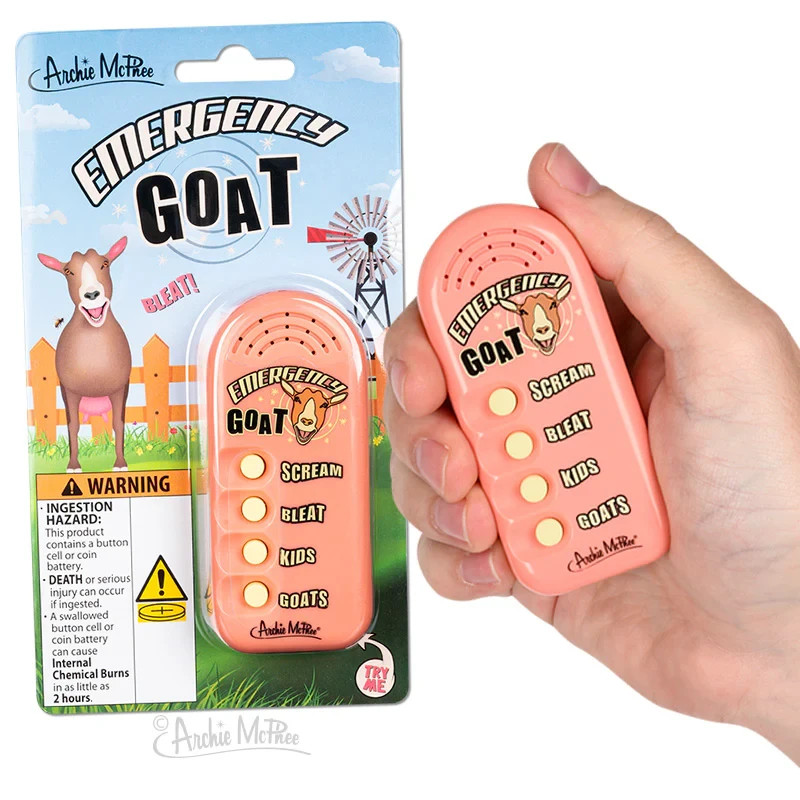 Emergency goat Pocket Noise Maker - Novelty Gift By Archie McPhee