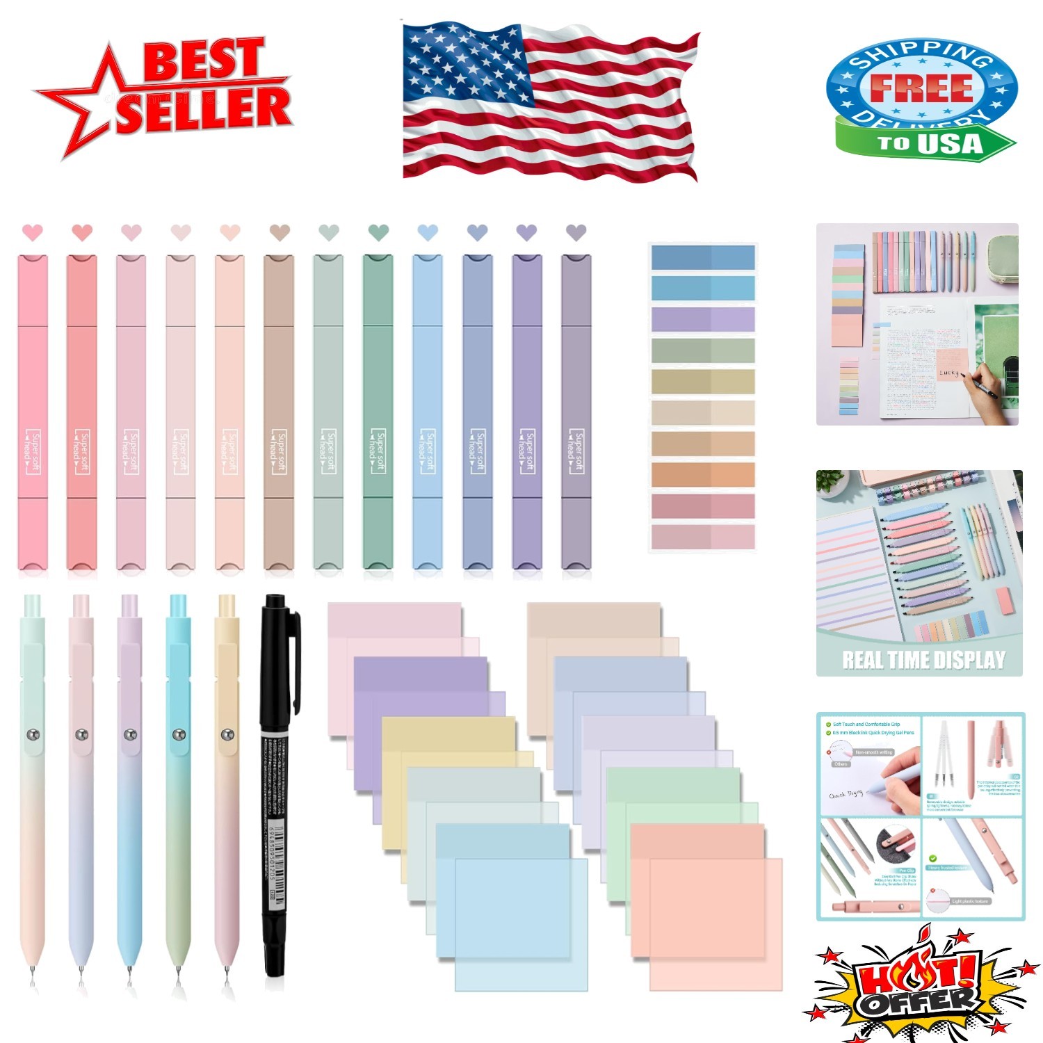 Complete 38-Piece Christian Study Kit for Women: Highlighters & Stylish Supplies