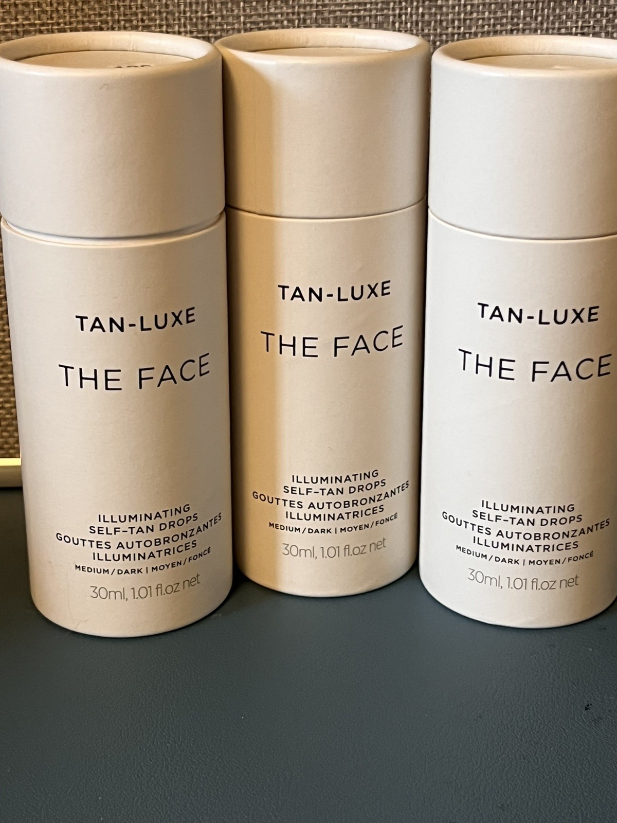 3 PCK Tan-Luxe The Face Illuminating Self-Tan Drops - 1.01 oz   Medium/Dark
