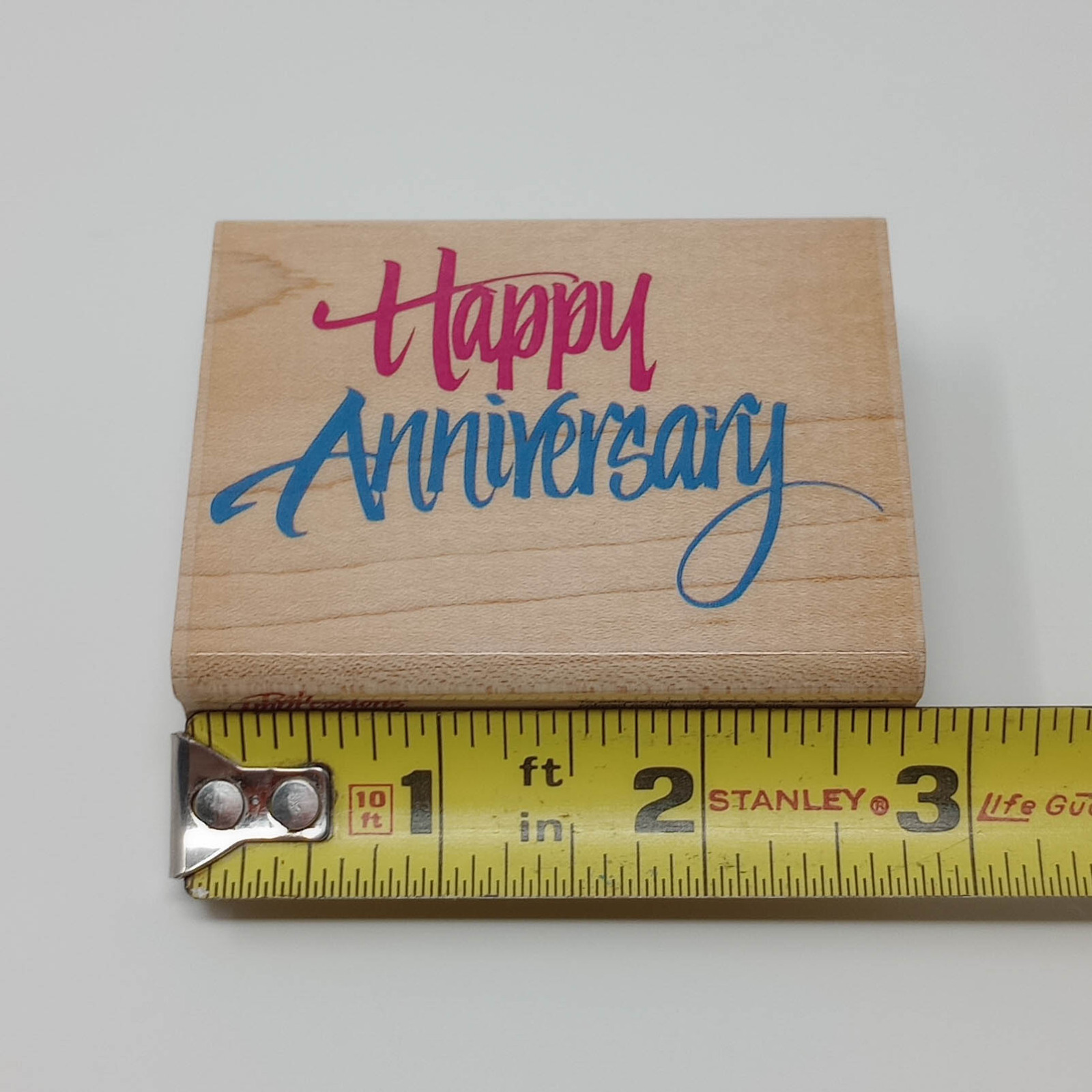 Rubber Stampede Happy Annivesary Z600E Sayings Word Wood Mounted Rubber Stamp