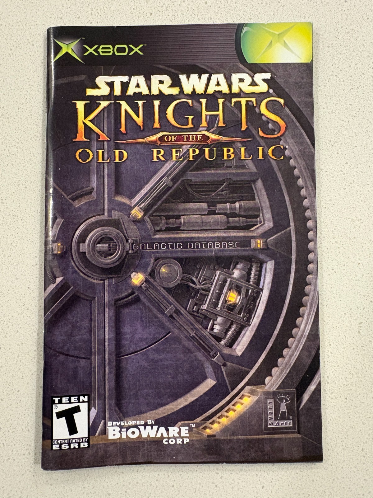 STAR WARS KNIGHTS OLD REPUBLIC - XBOX - INSTRUCTION MANUAL AUTHENTIC