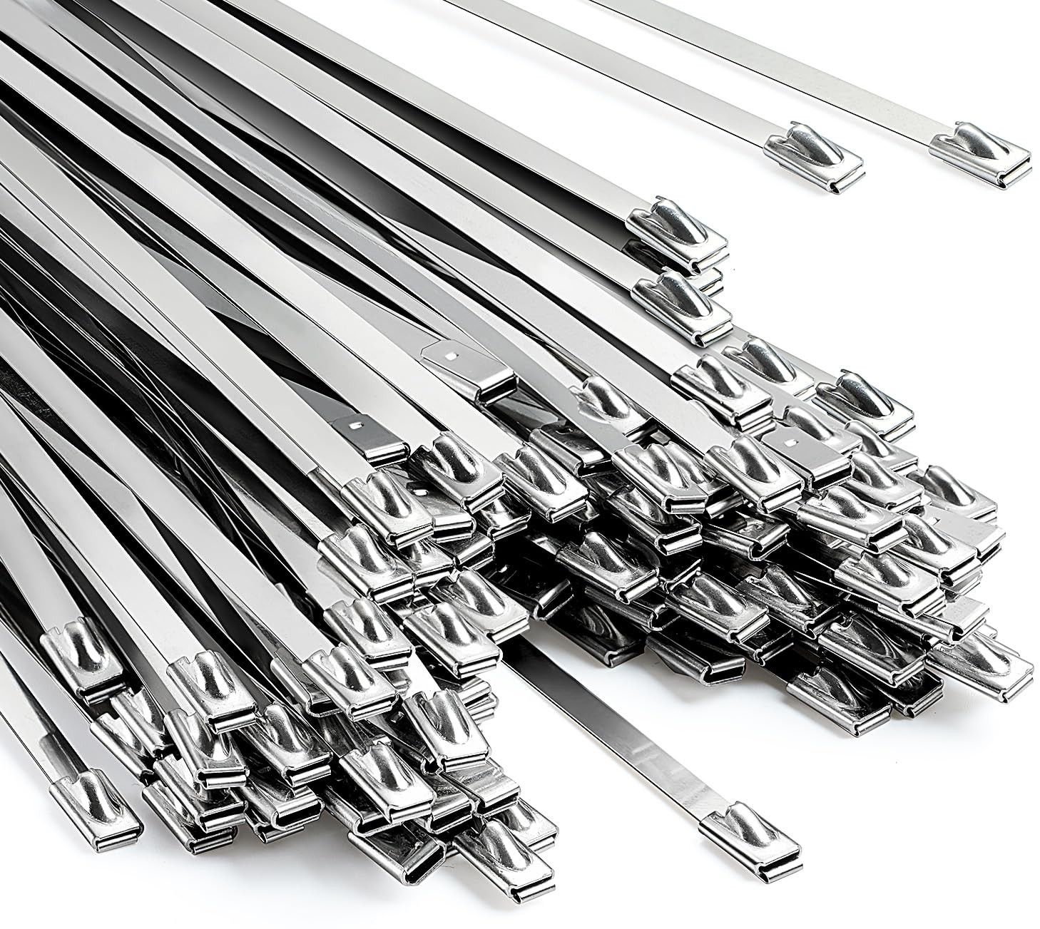 150PCS Heavy Duty Zip Ties 200 Pounds Tensile Strength 11.8Inch Metal Zip Tie...