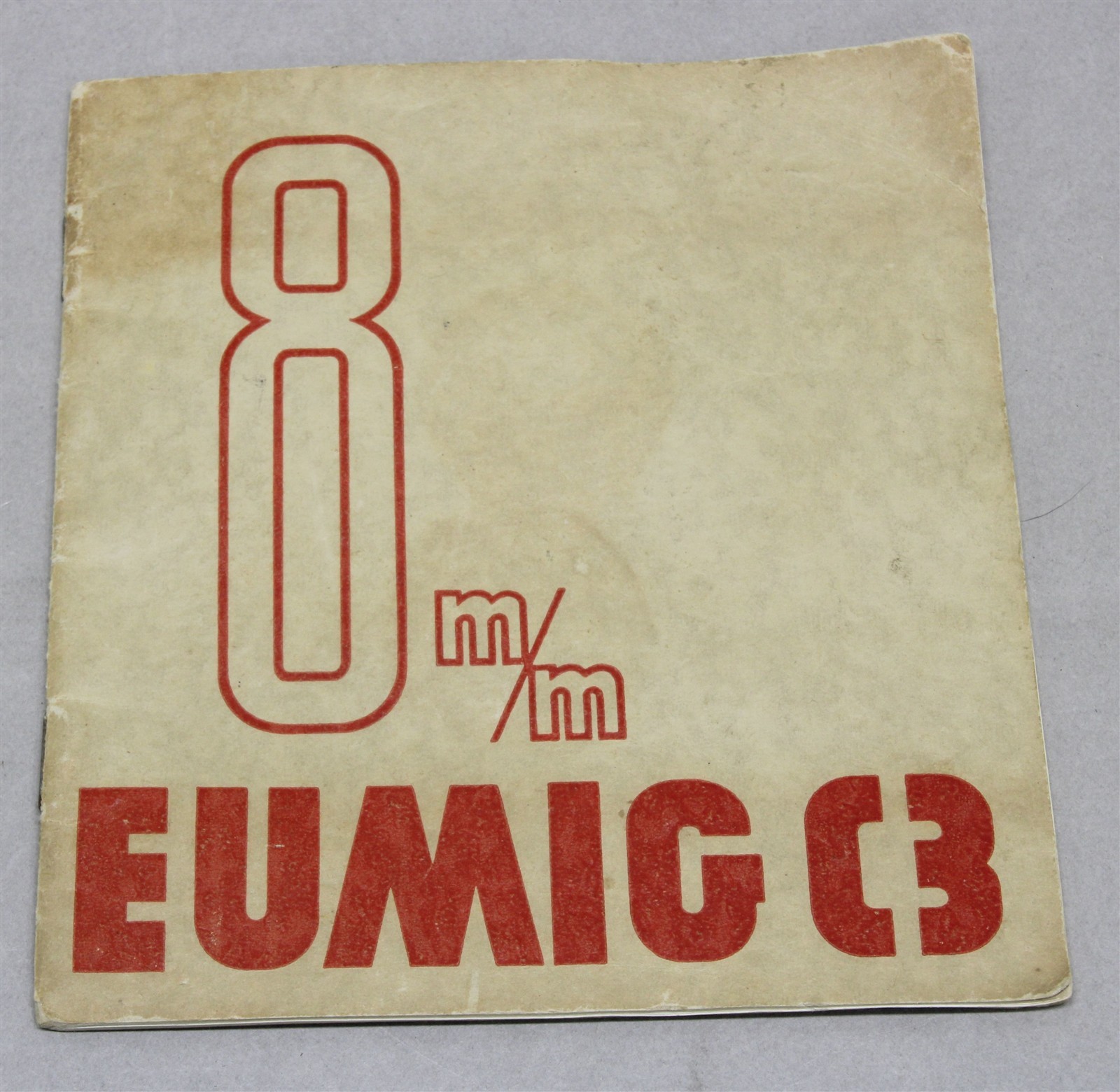 Vintage EUMIG C3 8mm Movie Camera Owner's Manual Instruction Book Booklet