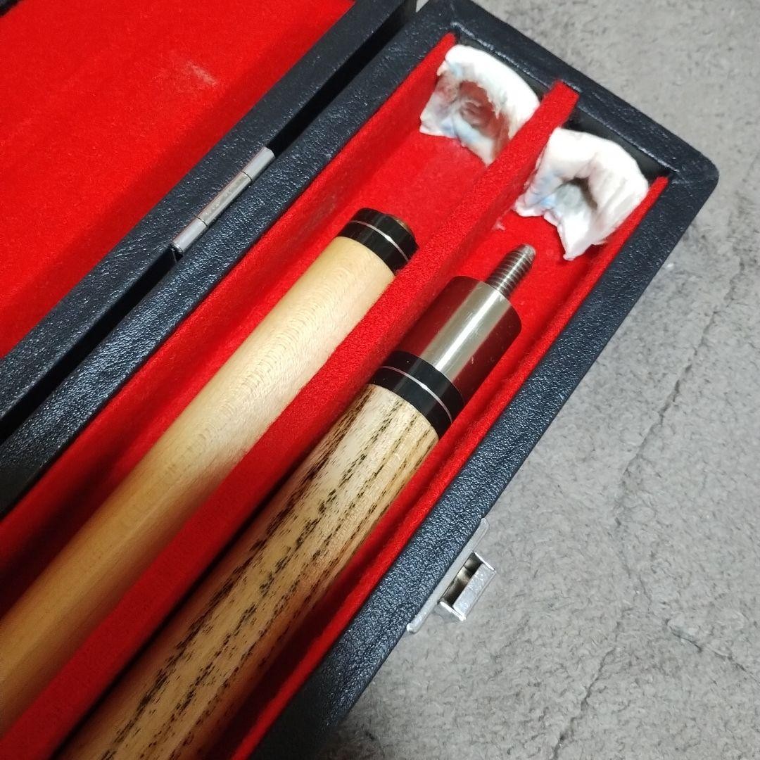 J&J Billiard Cue with Case Used, Some Damage, Includes Soft Case rr2