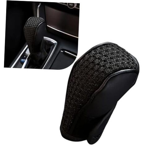 Car Gear Shift Cover, Leather Gear Shift Knob Cover, Anti-Slip Shifting Knob 