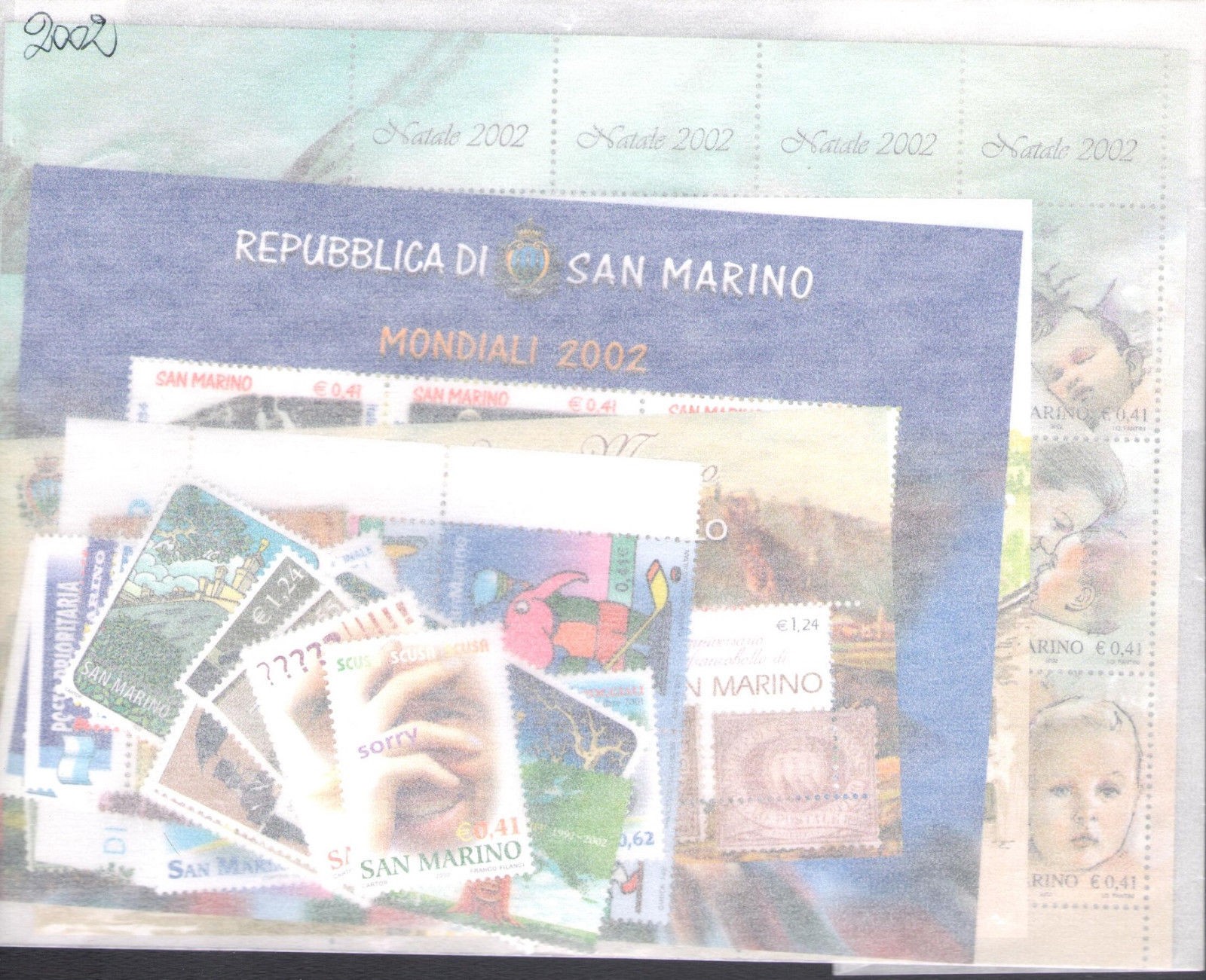 2002 San Marino, Complete Vintage, 36 Values + 4 Sheets - MNH**