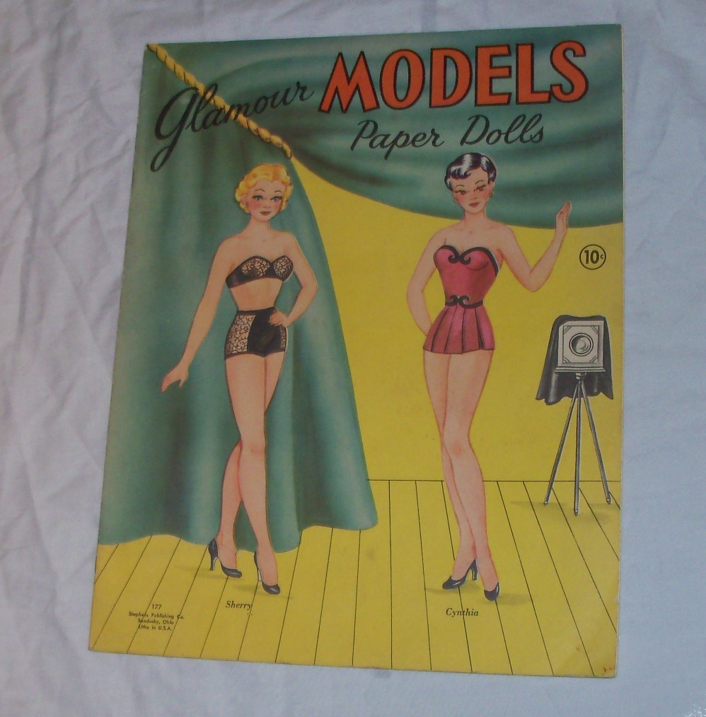 Vintage 1940s Original UNCUT "Glamour Models" Paper Dolls Unused #177 Stephens