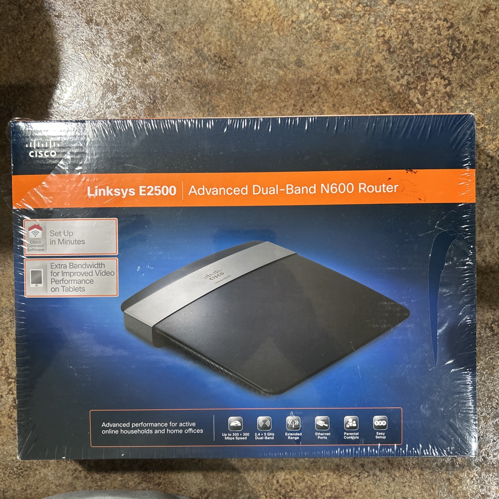 Cisco Linksys E2500 (N600) Dual-Band Wireless-N Router New Sealed
