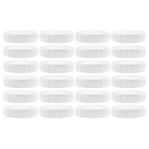 Cornucopia Two Dozen Wide Mouth Plastic Mason Jar Lids (24-Pack Bundle); 2