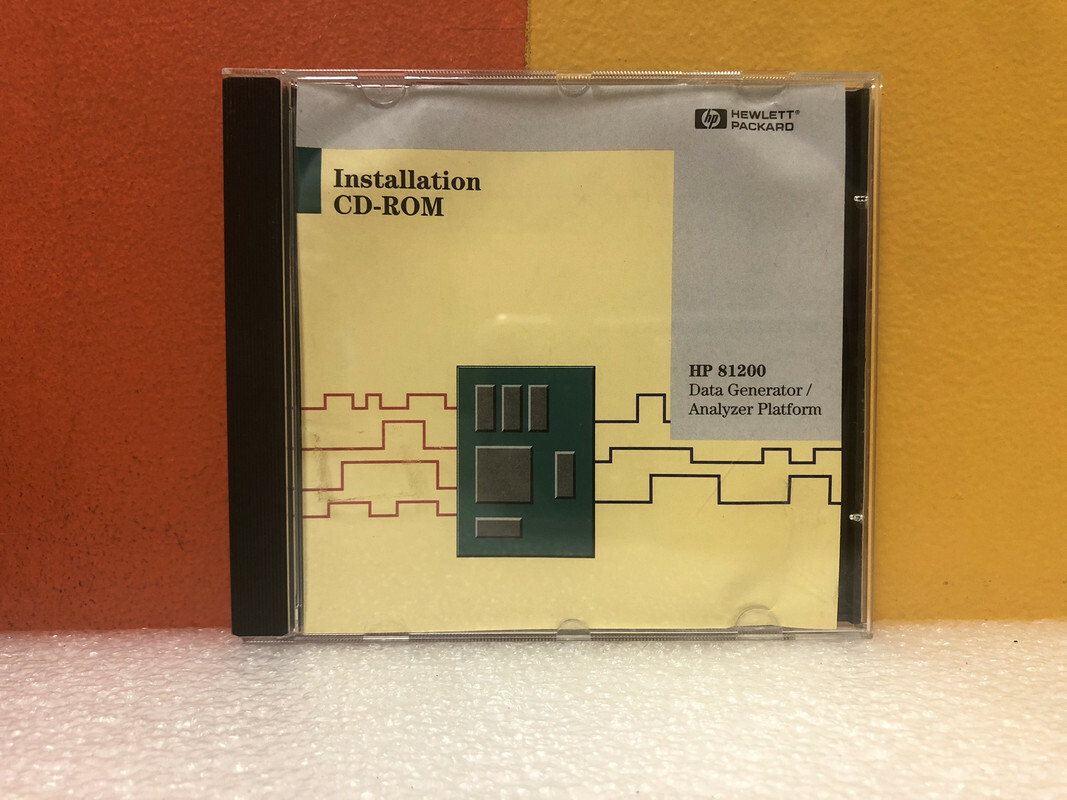 HP E4873-10001 81200 Data Generator/Analyzer Platform Installation CD Software