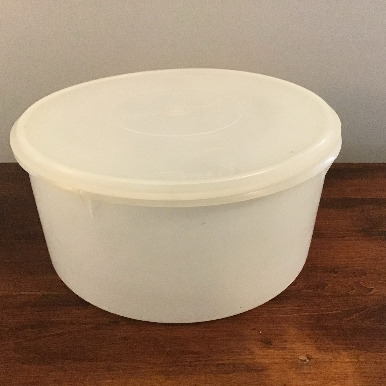 Vintage Tupperware Large Carry-All Canister 256-1 with Lid 12" Round
