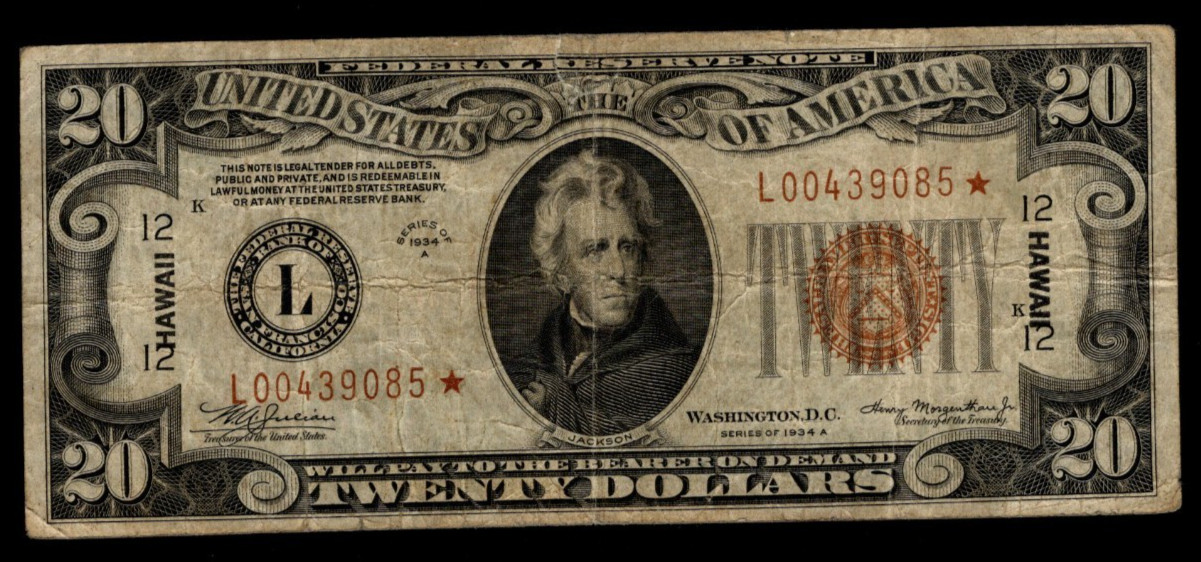 Twenty Dollar Hawaii Star Note FR 2305 Emergency $20