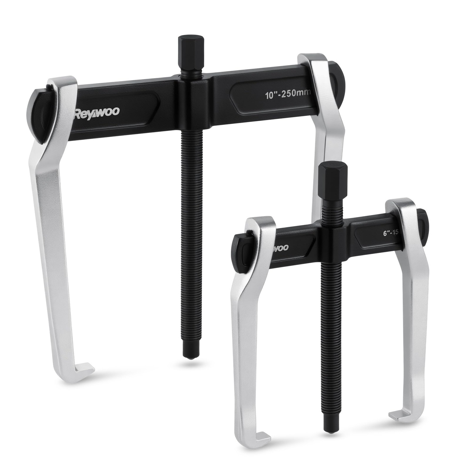 2-Jaw Reversible Gear Puller Set, 2 Pack with Small Max External 5.35"&8.2" 