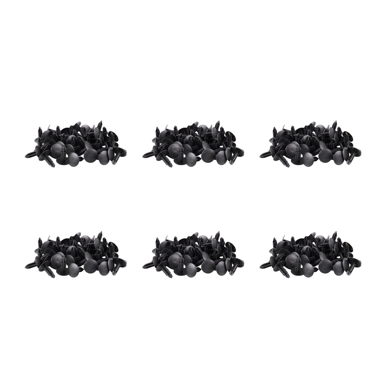 5mm x 5mm Hole Dia Black Plastic Rivets Fastener Push Clips 288 Pcs W9I63923