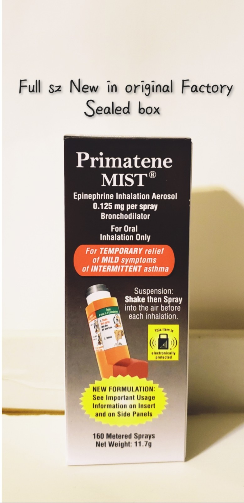 Primatene MIST Epinephrine Inhaler Aerosol New In Factory Seal Box Exp 08-2027