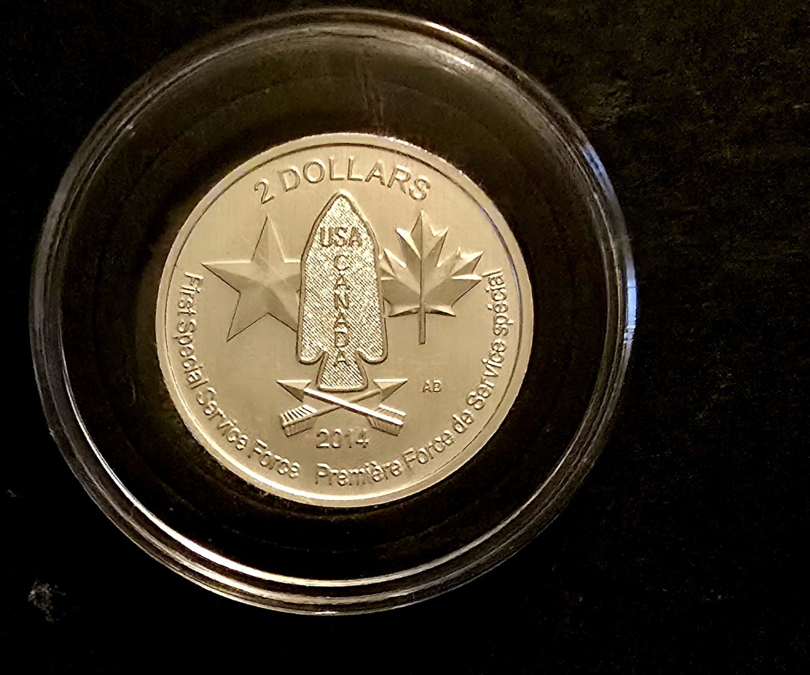2014 Canada First Special Service Force $2 Dollars  1/2 oz .9999 Silver Coin