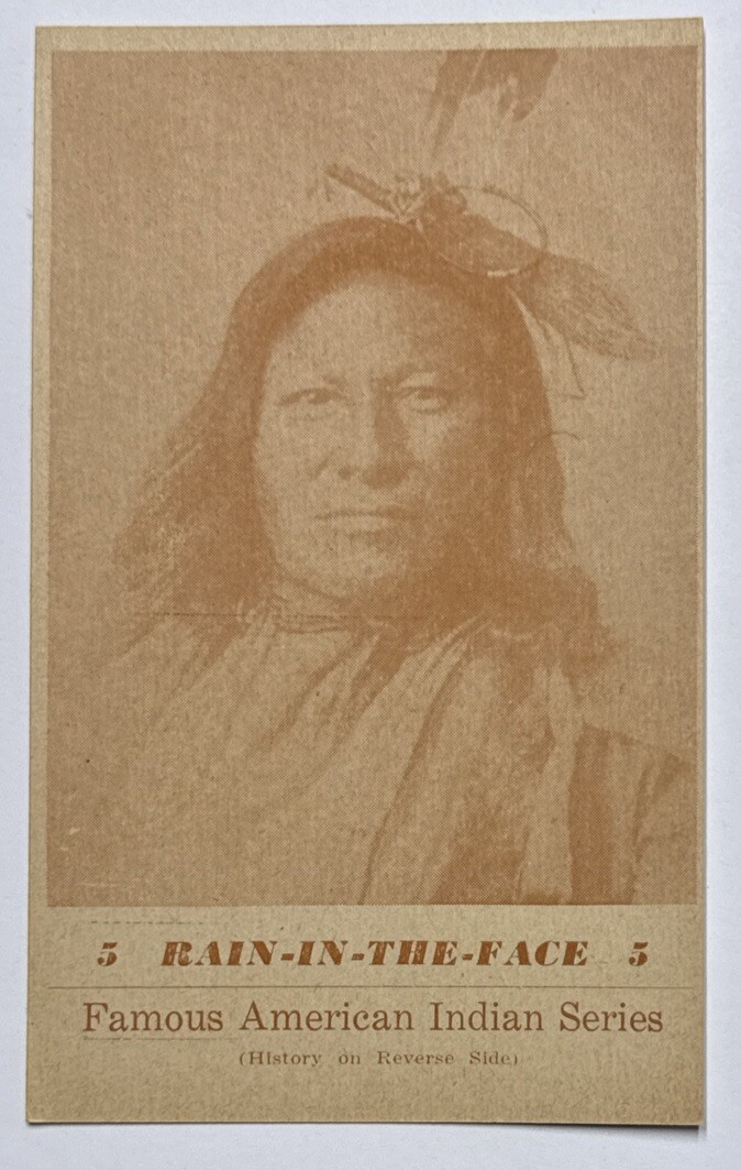 Famous American Indian Series Rain-In-Face #5 Unused Vintage Postcard