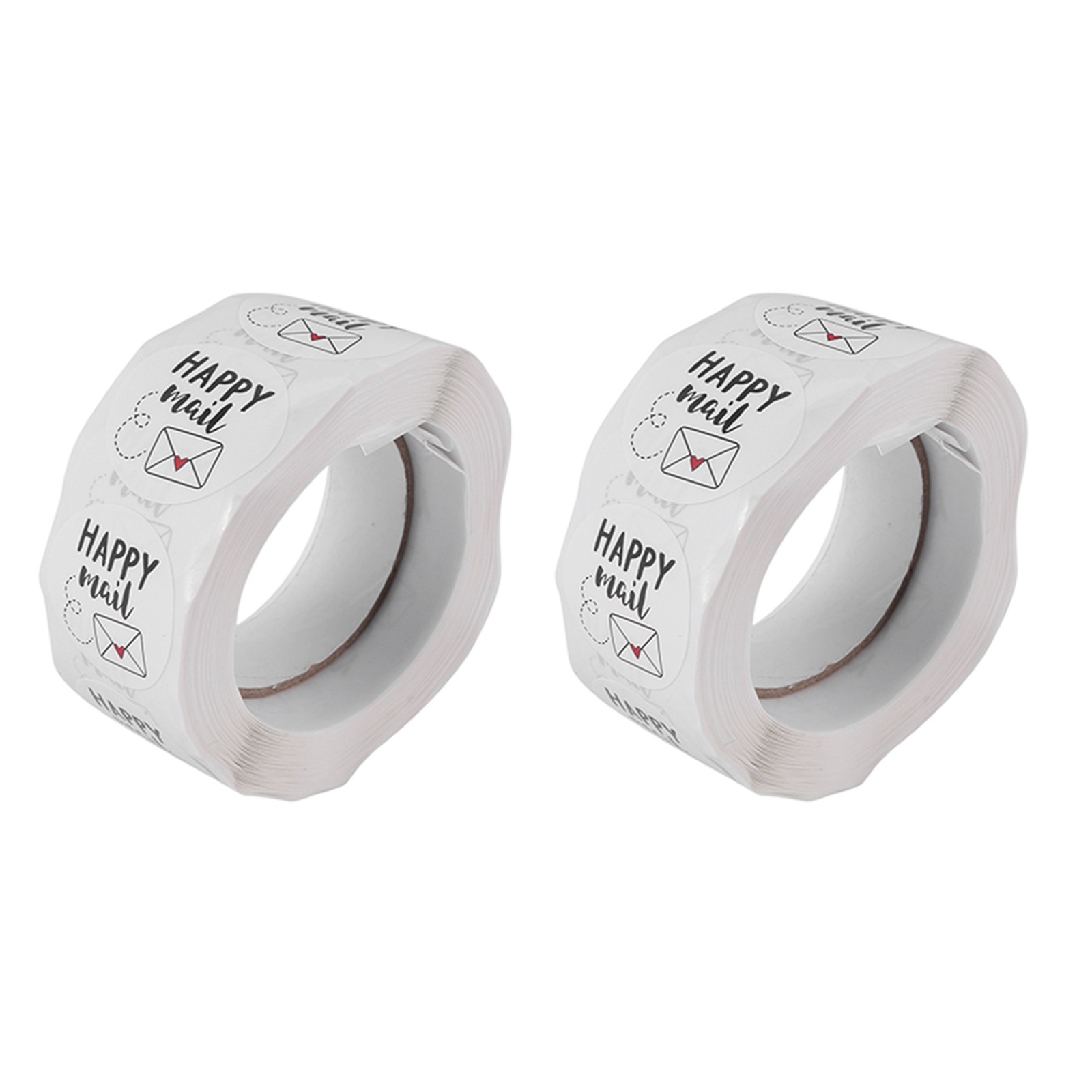 2X Happy Mail Thank You Roll Stickers for Packaging Sealing Greeting Cards7387