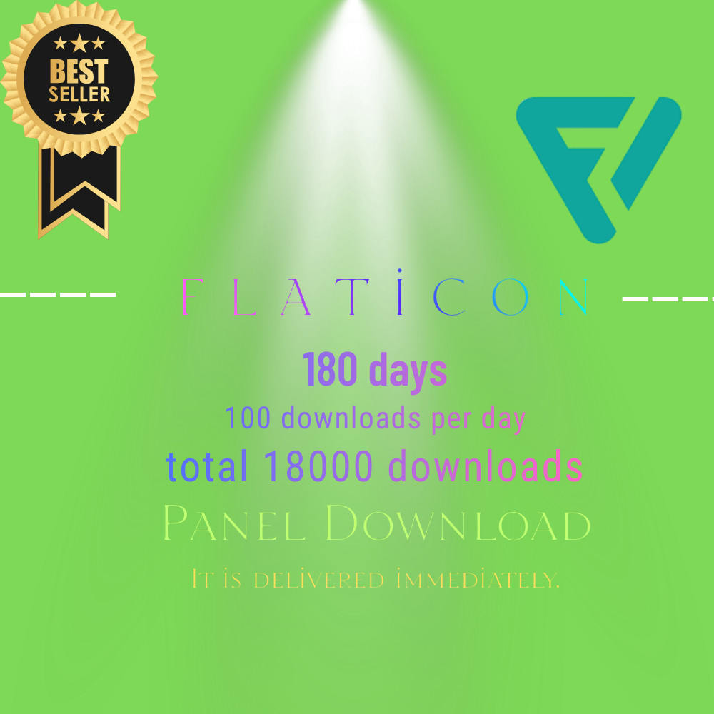 Flaticon Premium 180 Days Subscription - Instant Digital Delivery - No Shipping