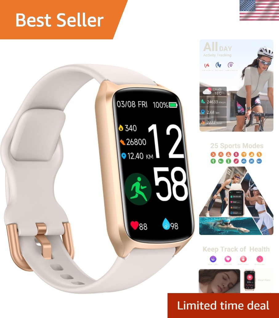 Health Fitness Tracker with 24/7 Heart Rate, Blood Oxygen, Blood Pressure, Sl...