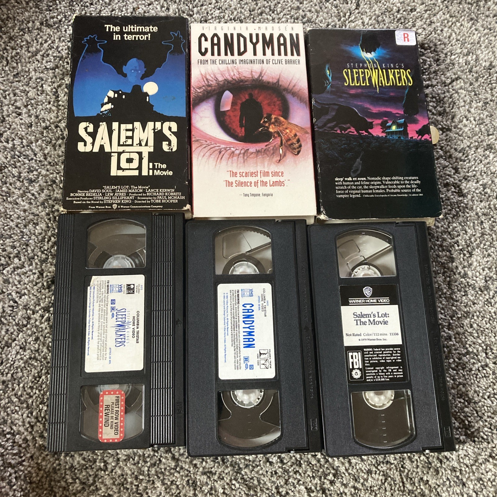 Vhs Horror Lot - Steven King And Clive Barker