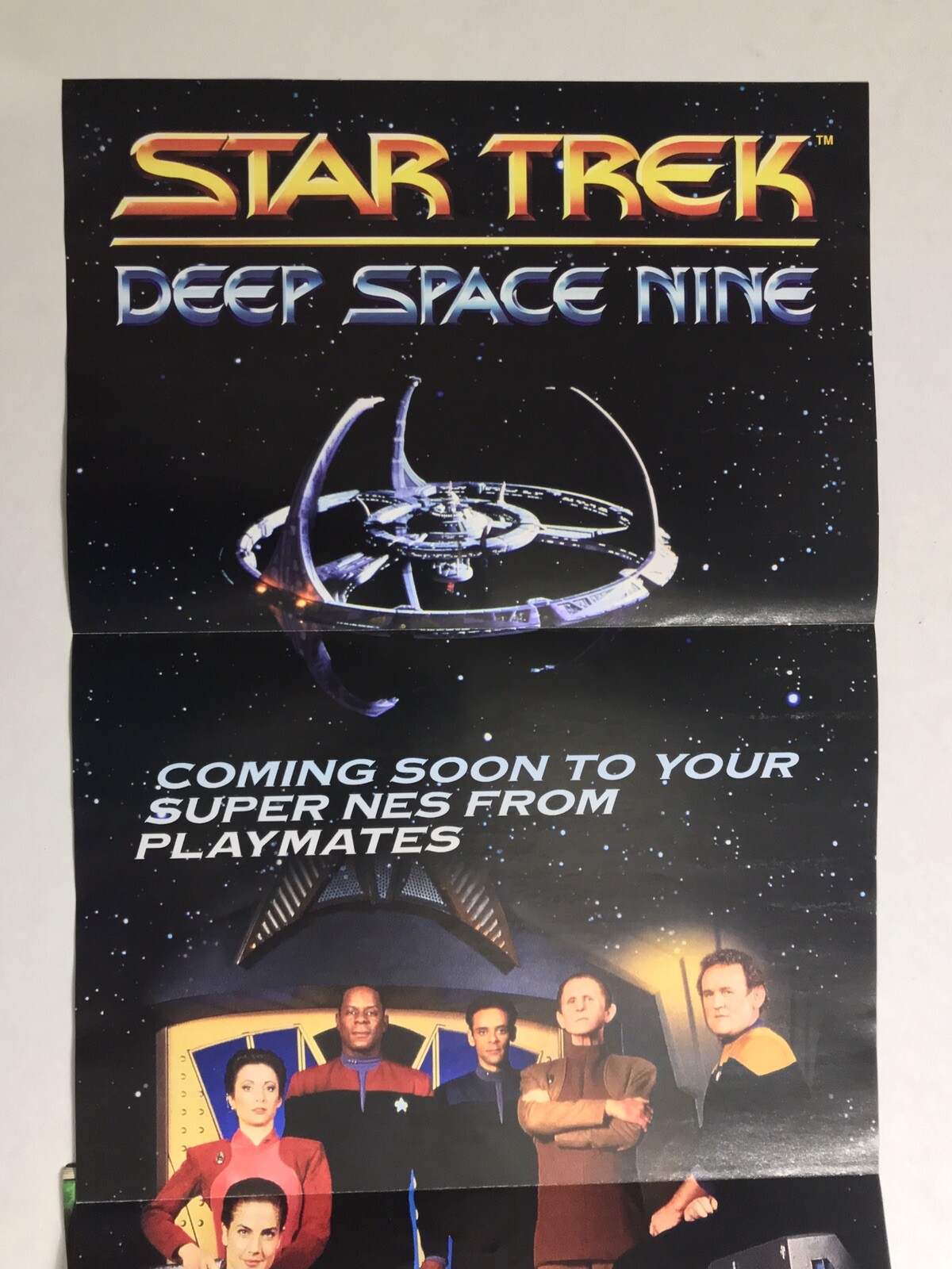 1995 STAR TREK Deep Space Nine 9 NINTENDO POWER Magazine POSTER 28x58cm NIN 70
