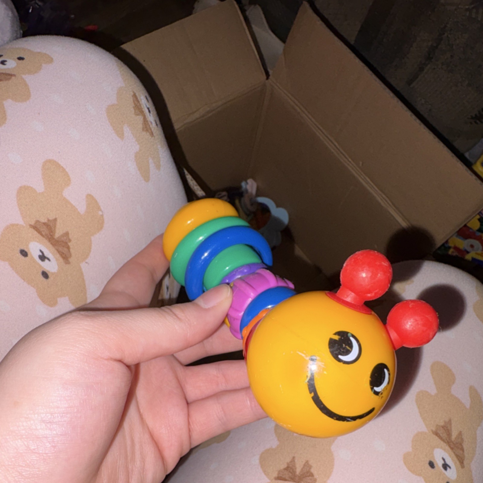 Caterpillar Multicolor Spinner Rattle Baby Toy Bugs & Insects Theme 0-6 Months