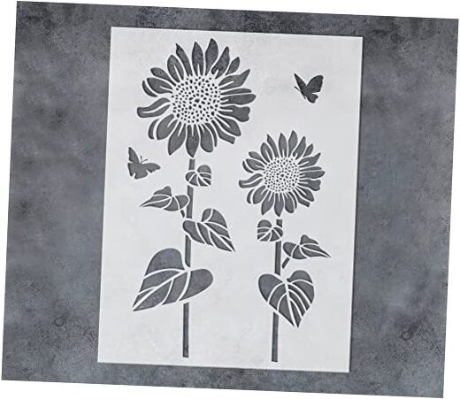 GSS Designs Sunflower Stencils 8.3x11.7Inch Flower Sunflowers 8.3" x 11.7"