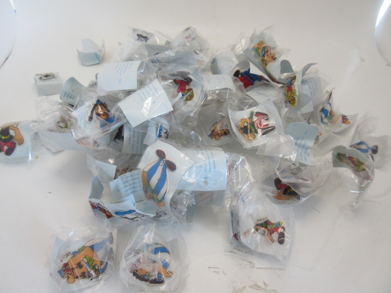 70 Old Vintage Asterix 1978 Puffy Vending Machine Stickers 1 3/4" Tall Unused