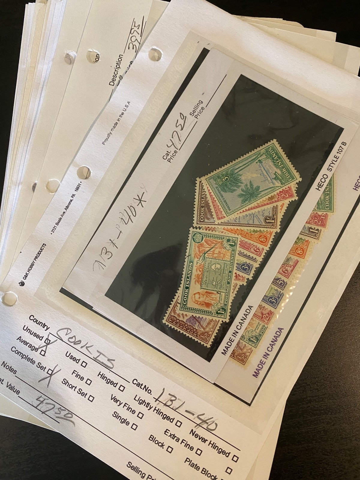 Cook Island Stamps Ss/cpt sets M&U CV $500+ L-1860