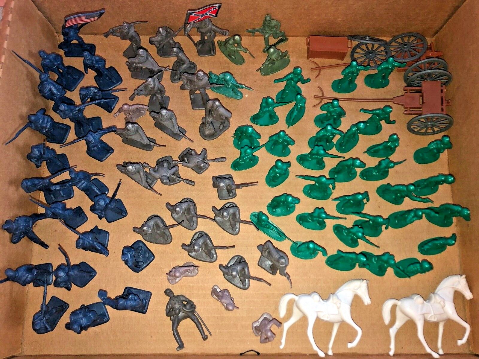 Civil War & Other Army Men & Accessories 90+ Plastic Figures