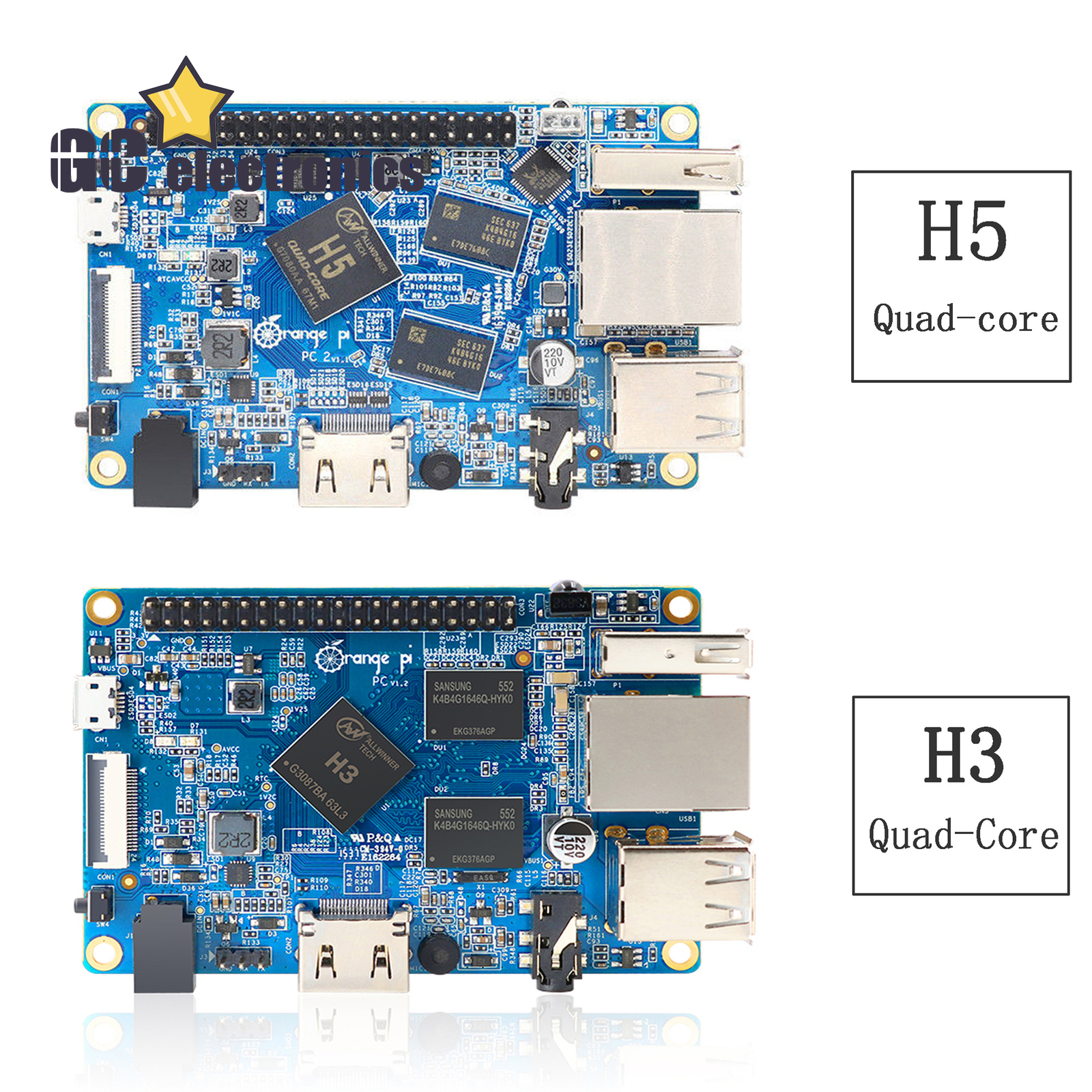 Orange Pi PC2/PC H5/H3 Quad-core 64bit Support Ubuntu Linux And Android PC A3US