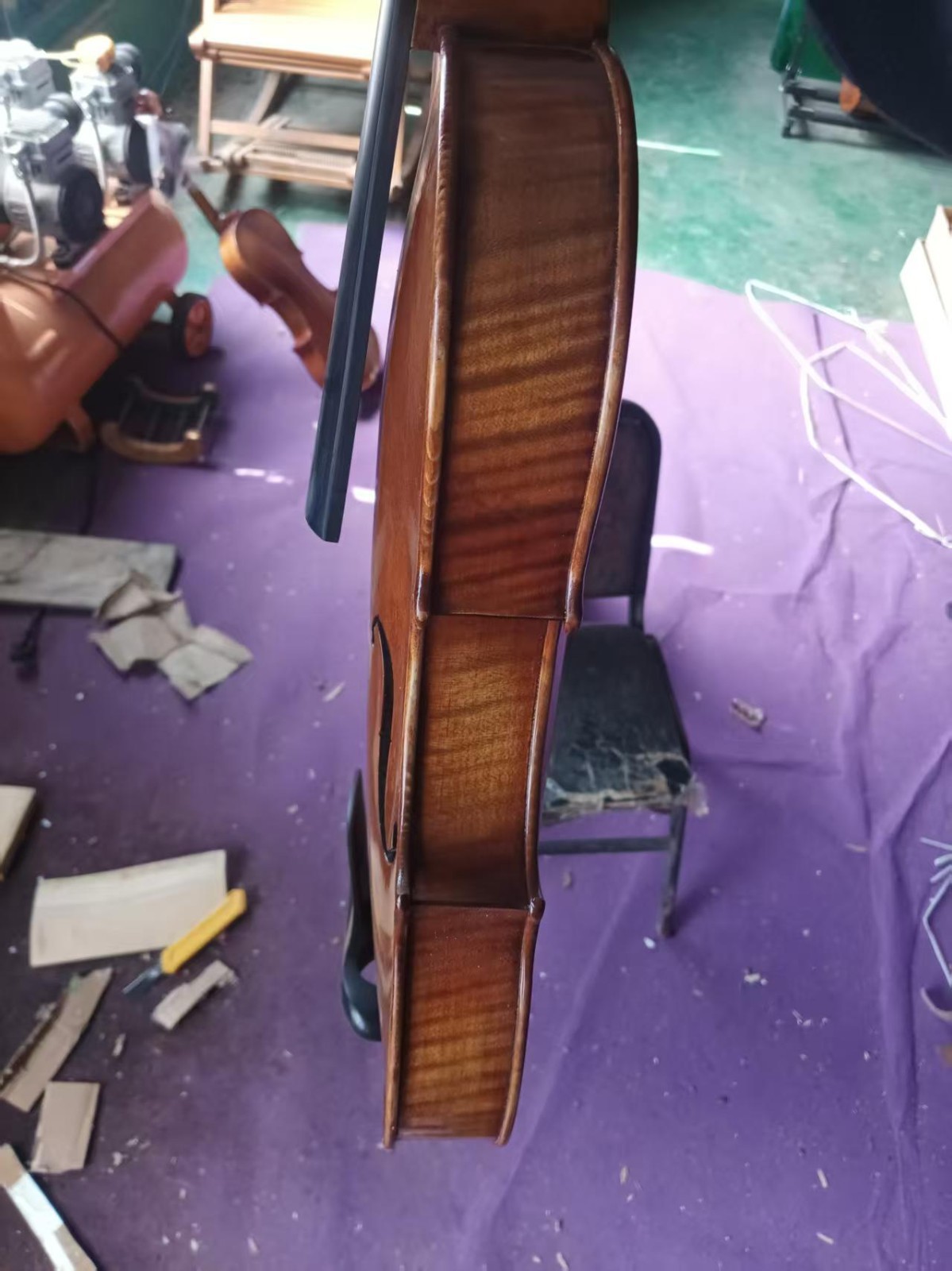 European wood Professional Handmade 16inch viola Nice Flamed with Case &Bow