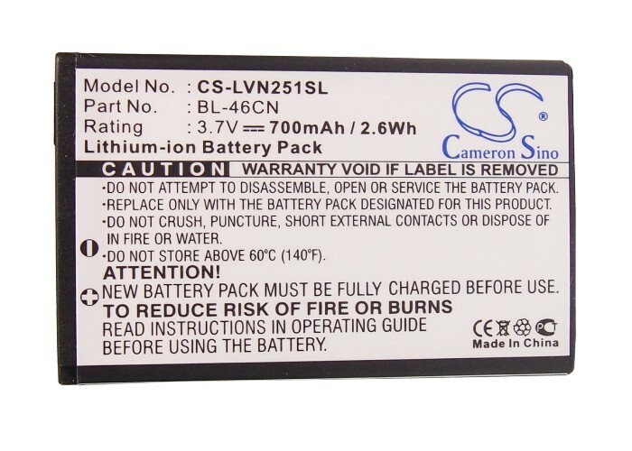 BATTERIE 700mAh BL-46CN For LG A340, Cosmos 2 3, VN251 VN251S VN360, Wine III